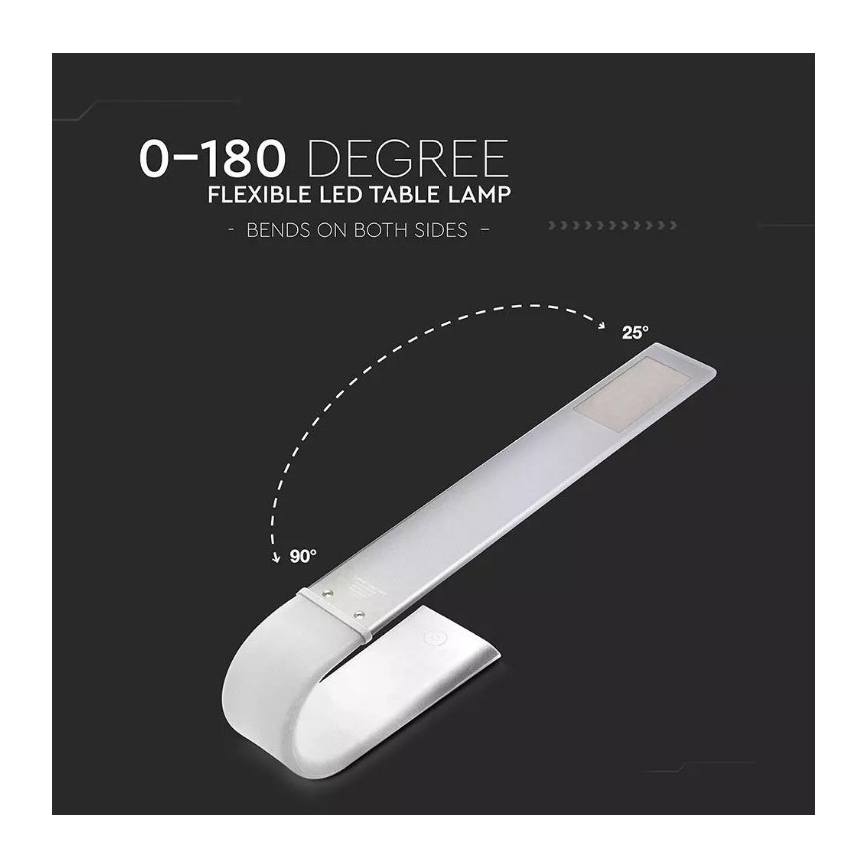 LED Flexible dimming επιτραπέζια λάμπα LED/6,5W/5V 2000 mAh 3000K/4500K/6000K