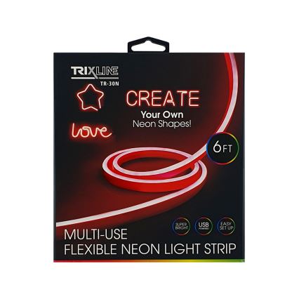 LED Flexible ταινία NEON LED/5V USB 1,8 m κόκκινο