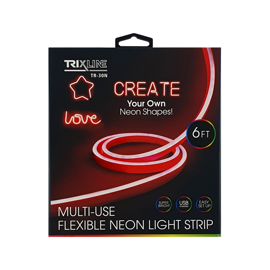 LED Flexible ταινία NEON LED/5V USB 1,8 m κόκκινο