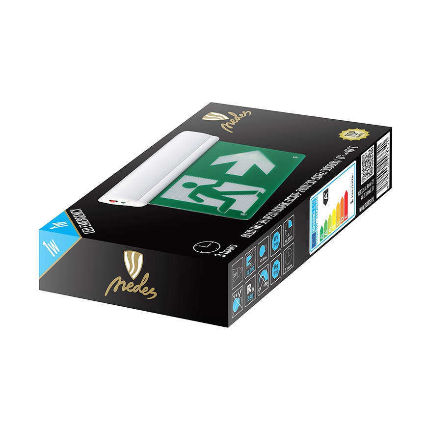 LED Φωτιστικό ασφαλείας LED/1W/240V 6,000K