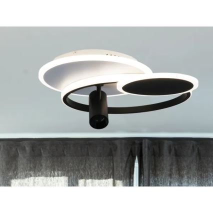 LED Dimmable φωτιστικό οροφής LED/65W/230V 3000-6500K λευκό/μαύρο + τηλεχειριστήριο