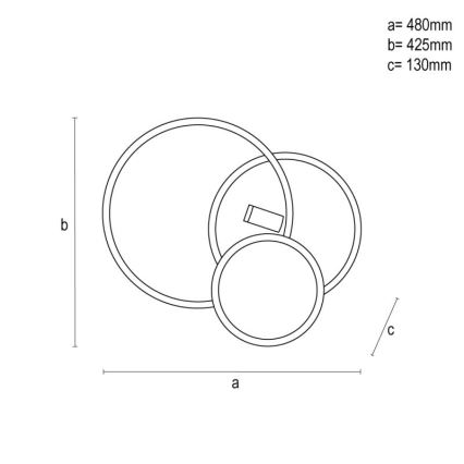 LED Dimmable φωτιστικό οροφής LED/65W/230V 3000-6500K λευκό/μαύρο + τηλεχειριστήριο