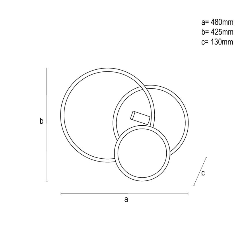 LED Dimmable φωτιστικό οροφής LED/65W/230V 3000-6500K λευκό/μαύρο + τηλεχειριστήριο