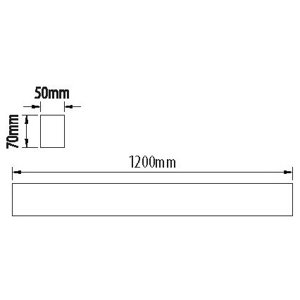 LED Φωτιστικό φθορίου LINIK LED/40W/230V 4000K μαύρο