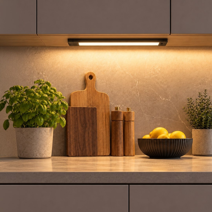 LED φωτιστικό κάτω ντουλαπιού LED/12W/230V 2700/3000/4000/5000/5700K 42 cm μαύρο