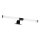 LED φωτιστικό καθρέφτη μπάνιου 2-σε-1 APA LED/6W/230V 40 cm IP44 μαύρο