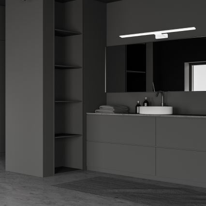 LED φωτιστικό καθρέφτη μπάνιου SHINE WHITE LED/15W/230V 80 cm IP44 λευκό