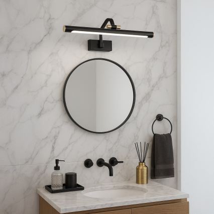 LED φωτιστικό καθρέφτη μπάνιου VINCI 12W/230V 40 cm IP44 μαύρο