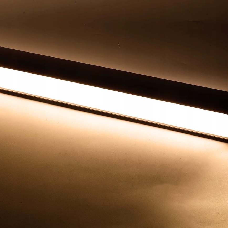 LED φωτιστικό (κρεμαστό σε καλώδιο / επιτοίχιο) 44W 230V 3000K 120 cm μαύρο