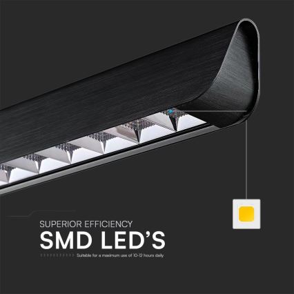 Φωτιστικό LED με καλώδιο LED/36W/230V 3000/4000/6400K μαύρο