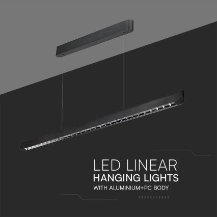 Φωτιστικό LED με καλώδιο LED/36W/230V 3000/4000/6400K μαύρο