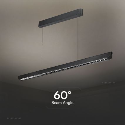 Φωτιστικό LED με καλώδιο LED/36W/230V 3000/4000/6400K μαύρο