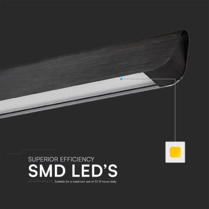 Φωτιστικό LED με καλώδιο LED/36W/230V 3000/4000/6400K μαύρο