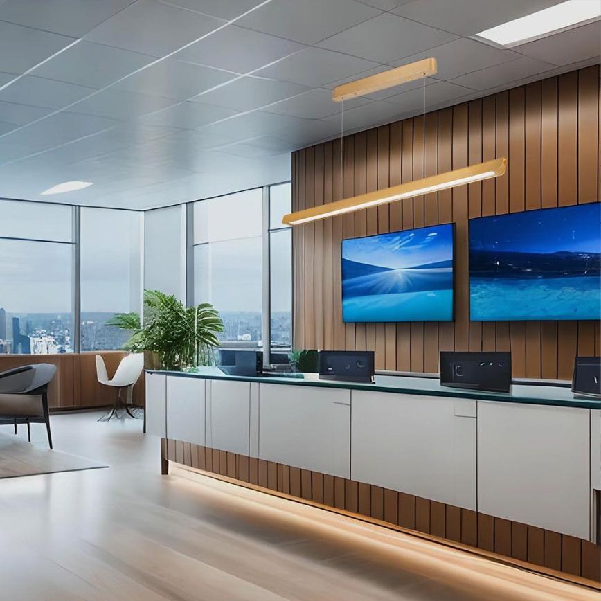 Φωτιστικό LED με καλώδιο LED/36W/230V 3000/4000/6400K χρυσό