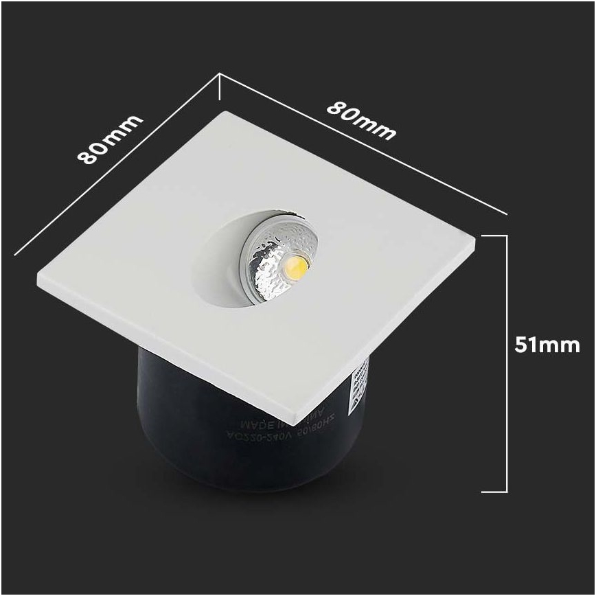 LED Φωτιστικό σκάλας LED/3W/230V 3000K λευκό