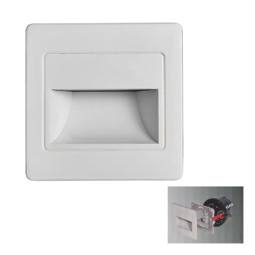 LED Φωτιστικό σκάλας STEP LIGHT LED/1,5W/230V ασημί