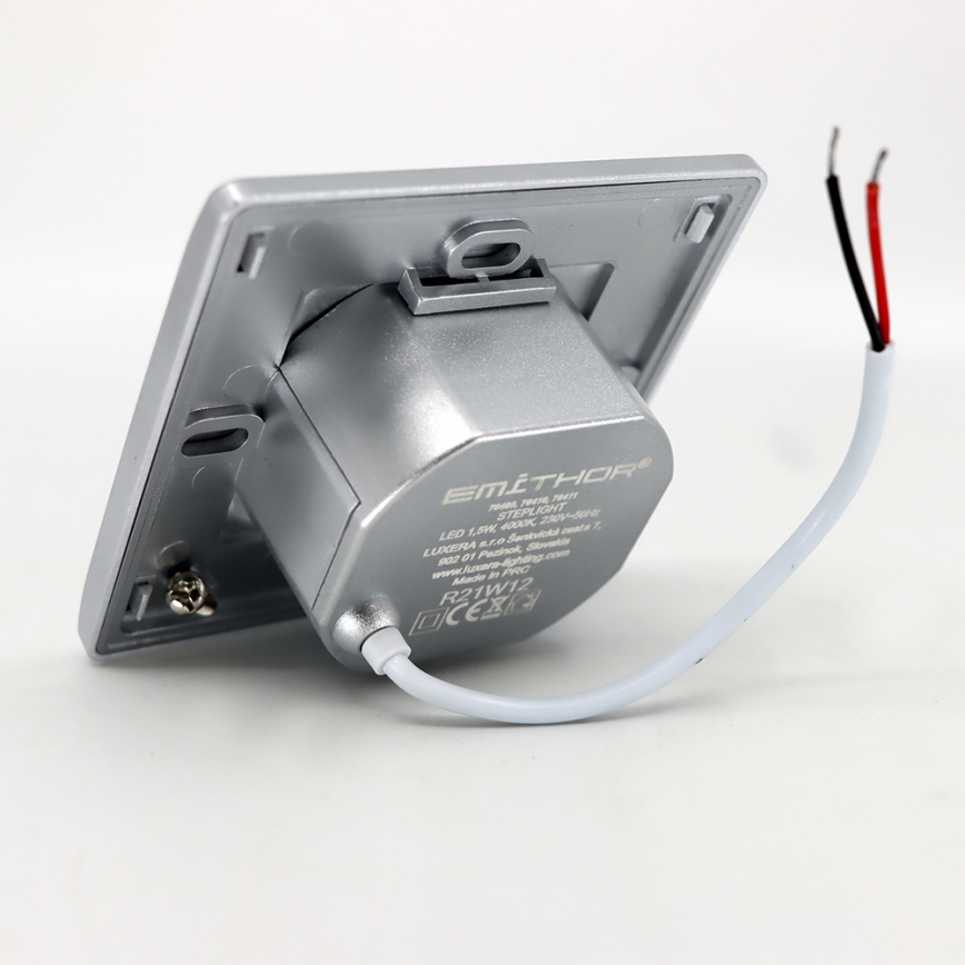 LED Φωτιστικό σκάλας STEP LIGHT LED/1,5W/230V ασημί