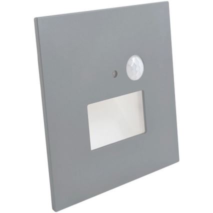 LED φωτιστικό σκάλας με αισθητήρα κίνησης και λυκόφωτος LED/1,5W/230V 3000/4000/6000K ασημί