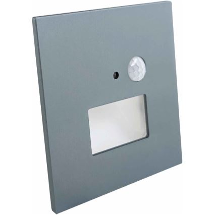 LED φωτιστικό σκάλας με αισθητήρα κίνησης και λυκόφωτος LED/1,5W/230V 3000/4000/6000K ανθρακί