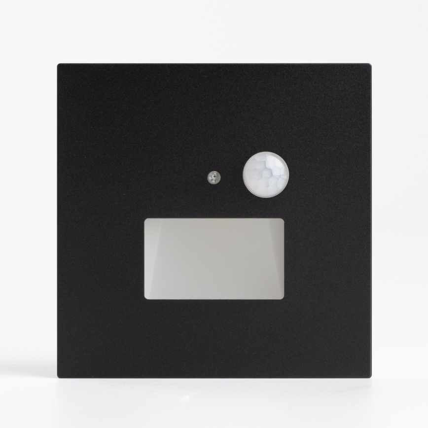 LED φωτιστικό σκάλας με αισθητήρα κίνησης και σούρουπου LED/1,5W/230V 3000/4000/6000K μαύρο