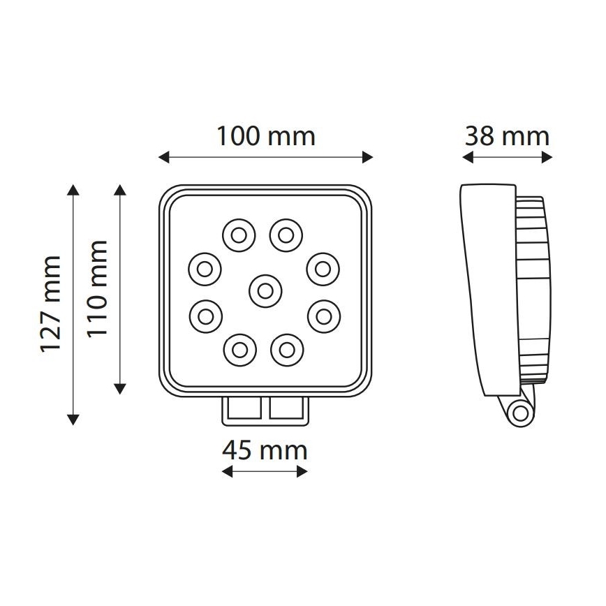 LED Φωτιστικό σποτ αυτοκινήτου EPISTAR LED/27W/10-30V IP67 6000K