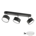 LED φωτιστικό σποτ CLARK 3xGX53/10W/230V μαύρο