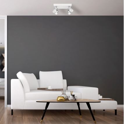 LED Φωτιστικό σποτ LED TUBSSON 4xGU10/4,8W/230V λευκό/γυαλιστερό χρώμιο