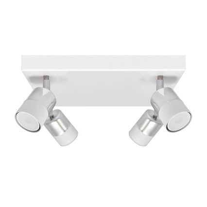 LED Φωτιστικό σποτ LED TUBSSON 4xGU10/4,8W/230V λευκό/γυαλιστερό χρώμιο