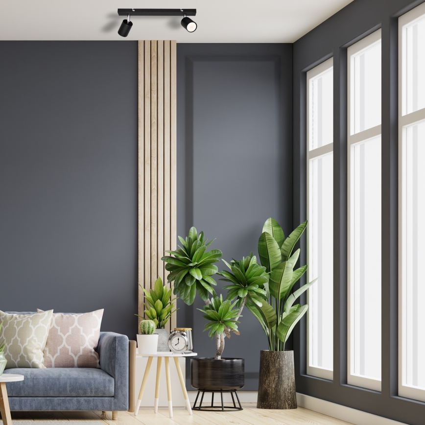 LED Φωτιστικό σποτ LED TUNE 2xGU10/4,8W/230V μαύρο