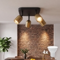 LED φωτιστικό σποτ TOP 4xGU10/10W/230V χρυσό/μαύρο
