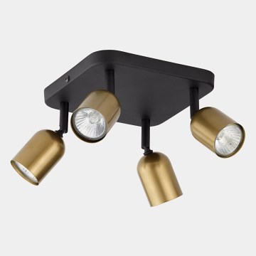 LED φωτιστικό σποτ TOP 4xGU10/10W/230V χρυσό/μαύρο