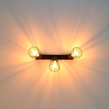 LED Φωτιστικό σποτ TUBE II 3xE27/15W/230V μαύρο