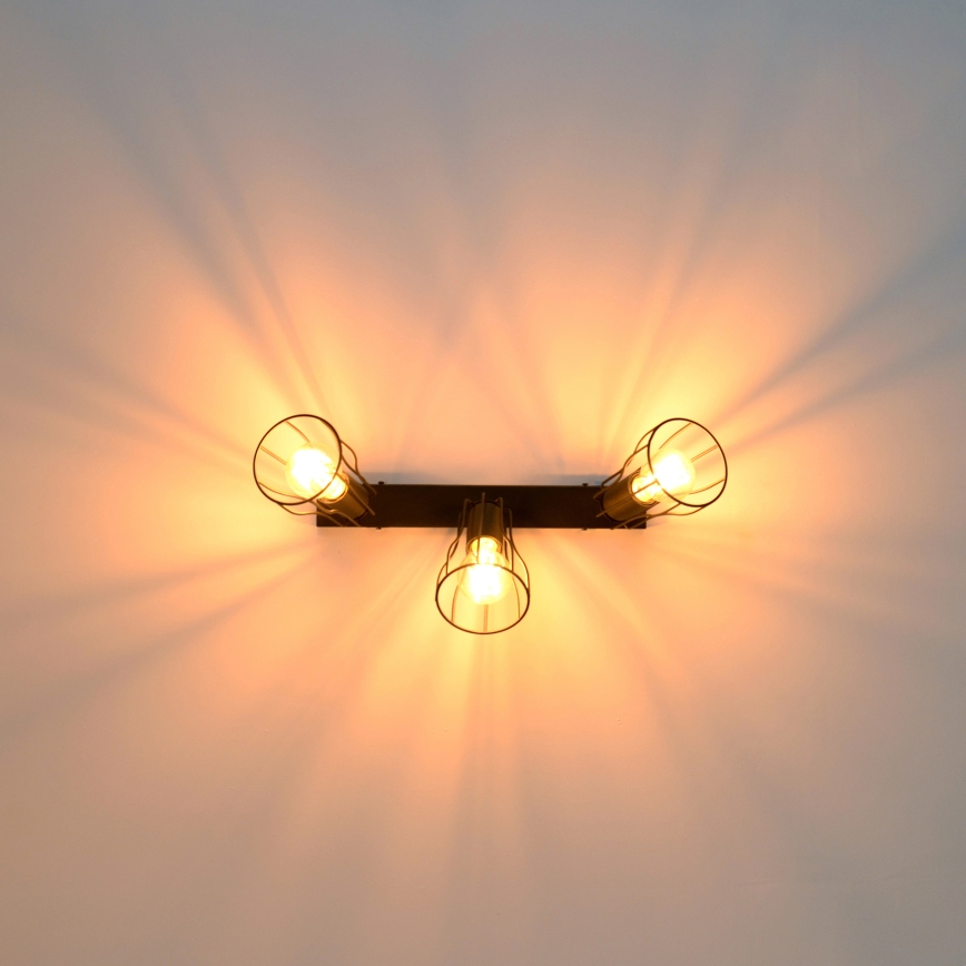 LED Φωτιστικό σποτ TUBE II 3xE27/15W/230V μαύρο