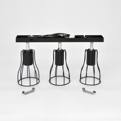 LED Φωτιστικό σποτ TUBE II 3xE27/15W/230V μαύρο