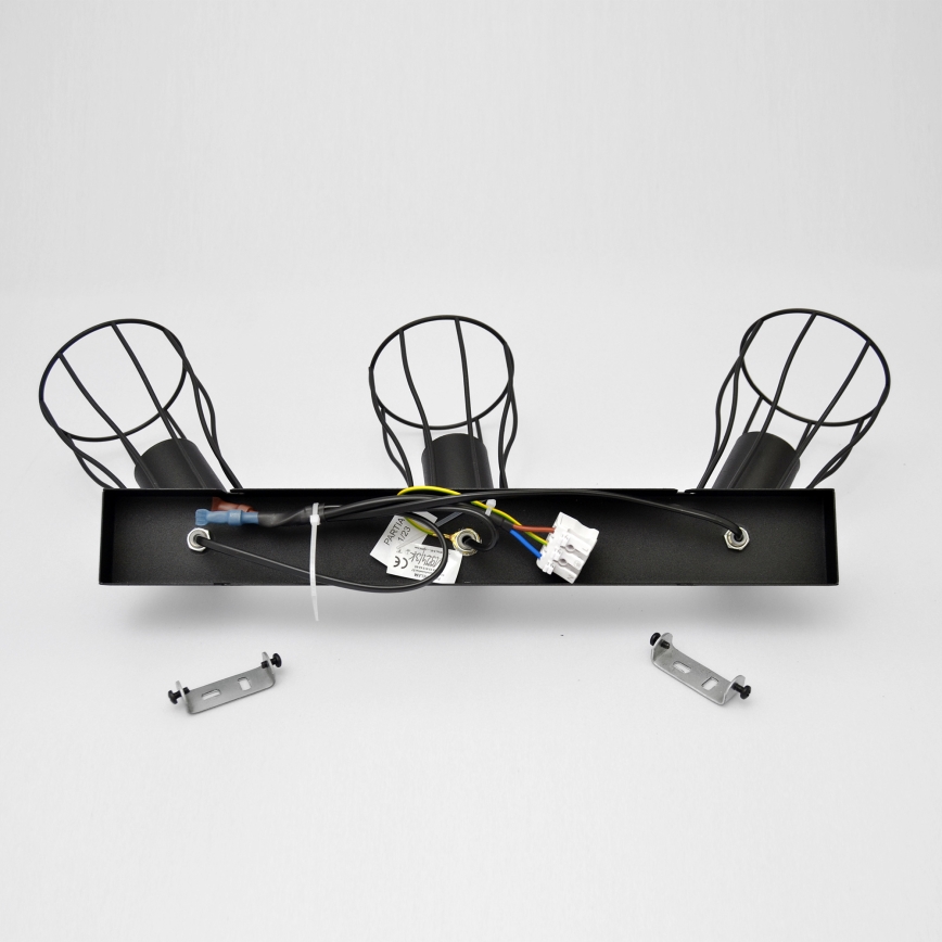 LED Φωτιστικό σποτ TUBE II 3xE27/15W/230V μαύρο