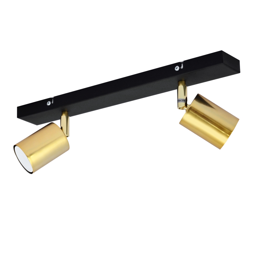 LED Φωτιστικό σποτ TUNE 2xGU10/4,8W/230V χρυσαφί/μαύρο