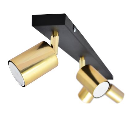 LED Φωτιστικό σποτ TUNE 4xGU10/4,8W/230V χρυσαφί/μαύρο