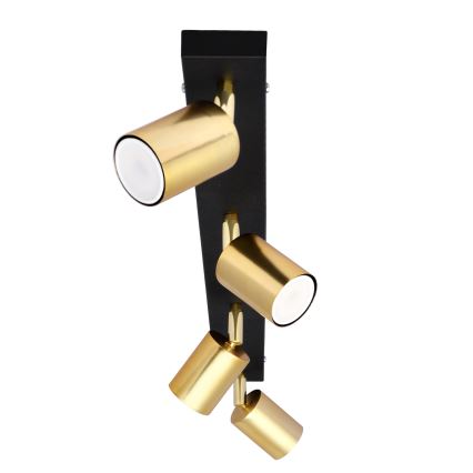 LED Φωτιστικό σποτ TUNE 4xGU10/4,8W/230V χρυσαφί/μαύρο