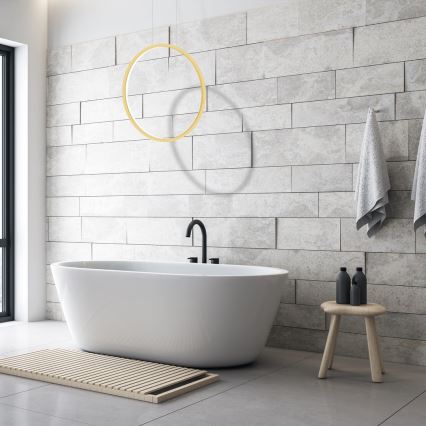 Φωτιστικό LED με καλώδιο SATURNO LED/28W/230V διάμ. 50 εκ. IP44 χρυσό