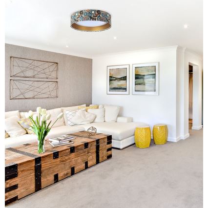 LED Ρυθμιζόμενο Φωτιστικό Οροφής SMART GALAXY LED/24W/230V διάμ. 45 εκ. 2700-6500K Wi-Fi Tuya πολύχρωμο/χρυσό + τηλεχειριστήριο