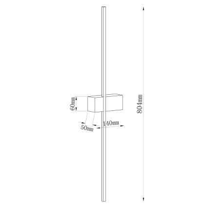 LED φωτιστικό τοίχου AISHA LED/12W/230V 4000K χρυσό