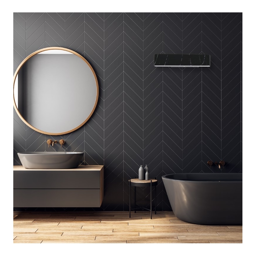 LED Φωτιστικό τοίχου PIERCE LED/12W/230V 30 cm μαύρο