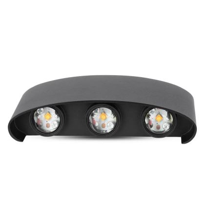 LED Φωτιστικό τοίχου εξωτερικού χώρου 6xLED/6W/230V IP54 4000K μαύρο