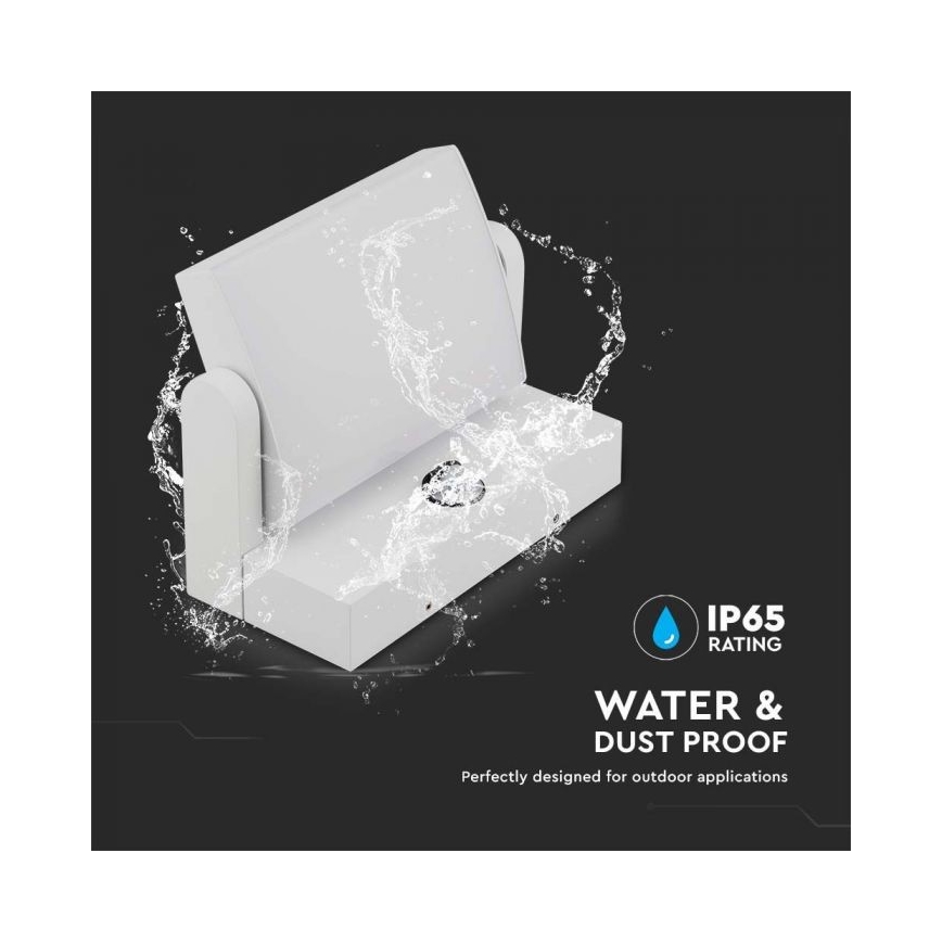 LED Φωτιστικό τοίχου εξωτερικού χώρου με αισθητήρα LED/17W/230V 4000K IP65 λευκό