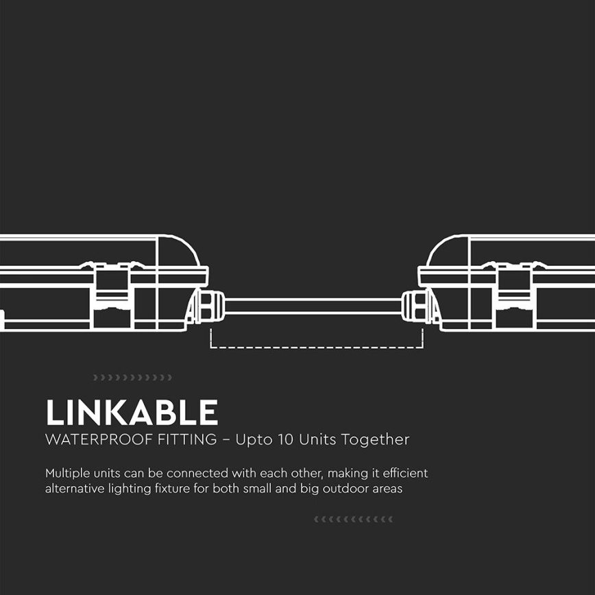 Τεχνικό LED φωτιστικό τύπου φθορισμού με αισθητήρα κίνησης και σούρουπου LED/48W/230V IP65 4000K 150 cm