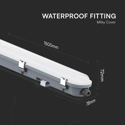 Τεχνικό LED φωτιστικό τύπου φθορισμού με αισθητήρα κίνησης και σούρουπου LED/48W/230V IP65 4000K 150 cm