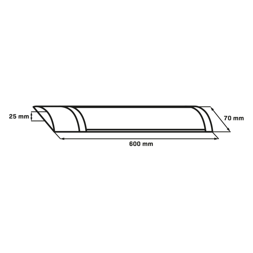 LED Φωτιστικό τύπου φθορίου LED/18W/230V 4000K 60 cm μαύρο