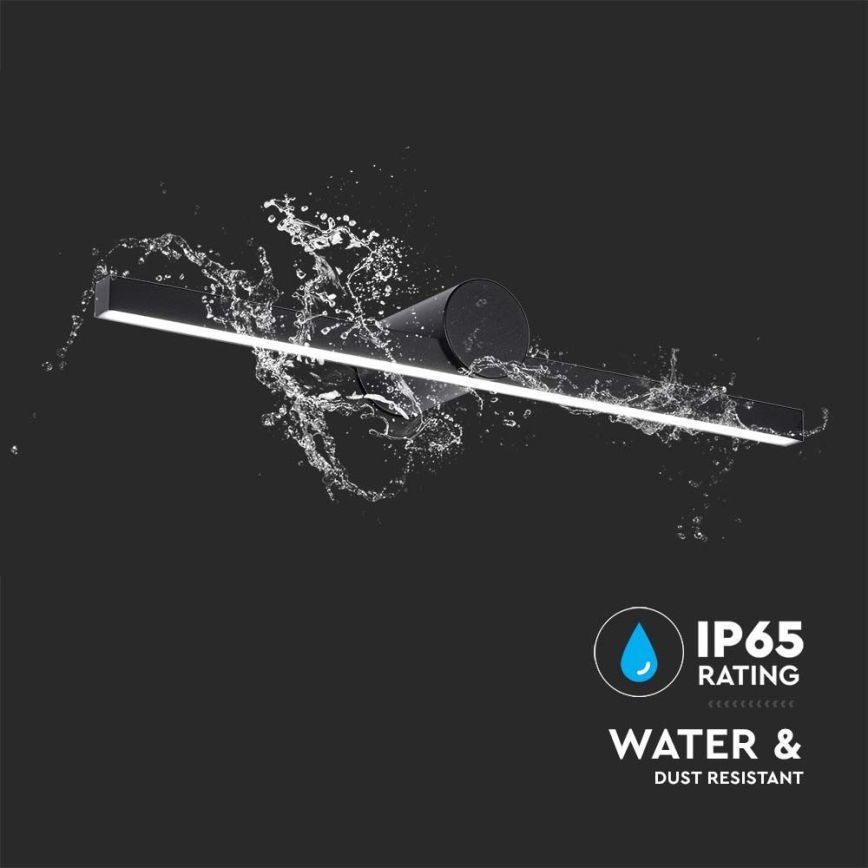 LED φωτιστικό για καθρέφτη μπάνιου 10W/230V 3000K IP65 μαύρο