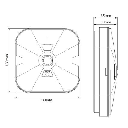 LED φωτιστικό έκτακτης ανάγκης GATRION LED/1W/230V 6000K 1500 mAh IP54 λευκό