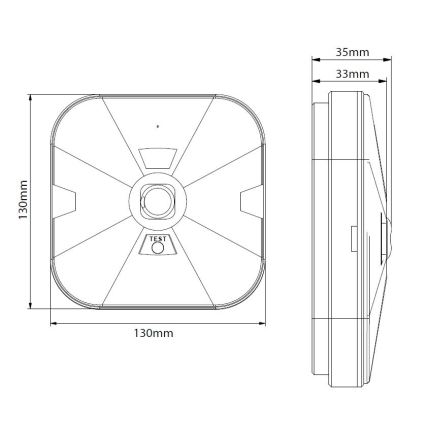 LED φωτιστικό έκτακτης ανάγκης GATRION LED/3/1W/3,2V 6000K 3000 mAh IP54 λευκό